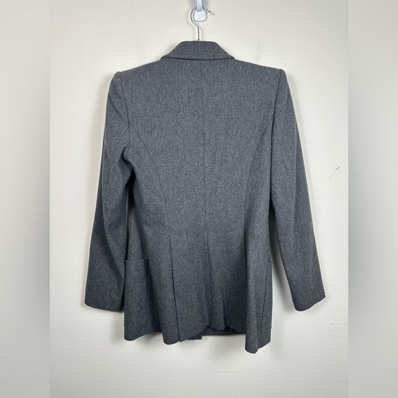 Barbara Bui Grey Wool Double Breasted Blazer Size 38/6 EUC Shoulder Pads - Picture 6 of 9